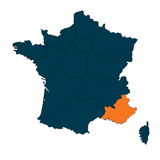 Localisée en Provence-Alpes-Côte d’Azur